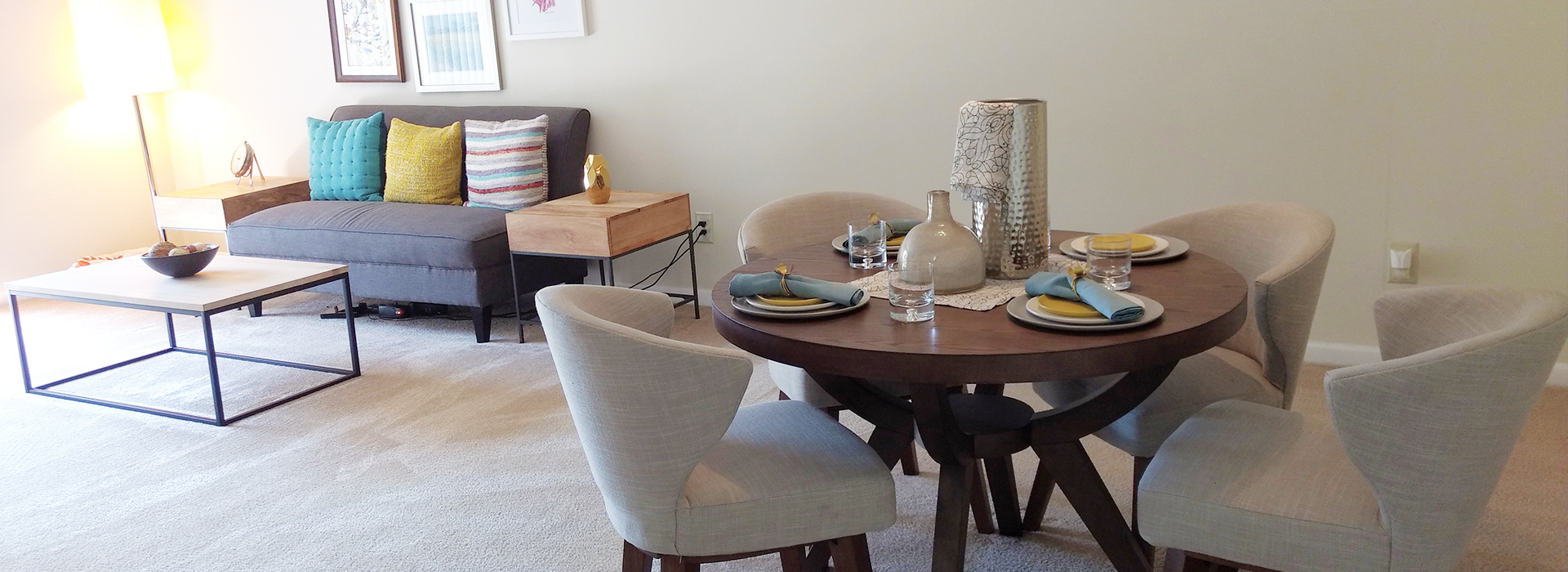 interior of the Stone Ridge Apartments with a beautiful bedroom